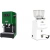 Gaggia Classic E24, green + Ascaso H64, white
