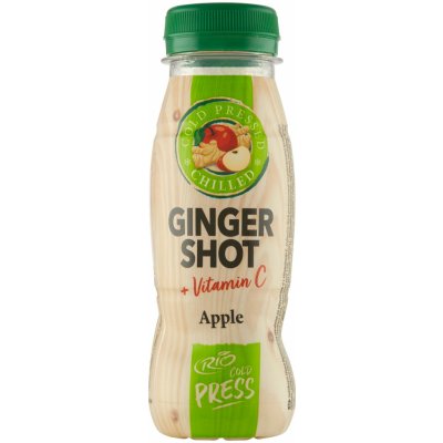Rio Cold Press Ginger Shot jablková šťava lisovaná za studena so zázvorom 180 ml