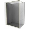 Mexen Kioto-XF, sprchová zástena s rámom 140 x 202 cm, 10mm šedé sklo, zlatý lesklý profil, 800-140-104-50-40-X
