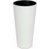 Kvetináč TUBUS SLIM ECO WOOD 20 cm - farba: biela ECO (Prosperplast DTUS200W-S449W)