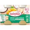 3+1 zadarmo - Babybio Brassé z kokosového mlieka mango ananás 2 x 130 g - Kokos, Mango
