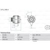 BOSCH Alternátor 0986046210