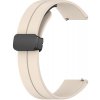 Techsuit – remienok na hodinky 18 mm (W011) pre Huawei Watch GT 4 (41 mm) / W1 / Honor Watch S1 / Garmin Venu 2S / Vivoactive 4S – béžový