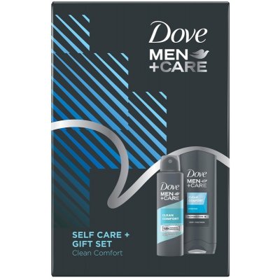 Dove Men +Care Clean Comfort Gift Set Deospray 150ml + Sprchový gél 250ml