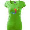 Volejbalistka splash s loptou - Dámske tričko Pure - M ( Apple Green )