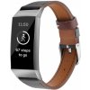 BStrap Leather Italy Large remienok na Fitbit Charge 3 / 4, black SFI006C06