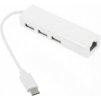 AppleKing redukcia USB-C na USB 2.0 rozbočovač (3 porty) s Gigabyte  ethernet adaptérom pre MacBook - biela od 36,99 € - Heureka.sk