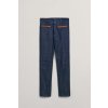 DŽÍNSY GANT D2. SLIM LEATHER DETAIL JEANS DARK BLUE