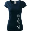 Hory bicykel úsmev - Dámske tričko Pure - 2XL ( Tmavomodrá (veľmi tmavá - skoro čierna) )