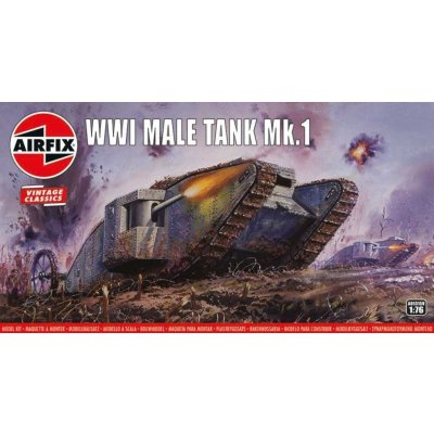 AIRFIX Classic Kit VINTAGE tank A01315V WWI Male Tank Mk.I 30-A01315V 1:76