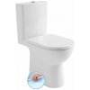 Aqualine TALAMO WC kombi WC, Rimless, spodný/zadný odpad, biela, PB107WR