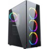 Gembird CCC-FC-1500RGB počítačový case Midi Tower Black Transparent