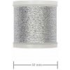 Rico Design Metalická vyšívacia priadza vo farbe striebra - 1 ks