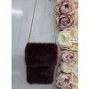 Katrin's Fashion Štýlová mini kožušinová kabelka kozuch001 - Bordová kozuch001