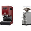 Gaggia New Classic E24 BC, red + Eureka Mignon Libra, CR grey
