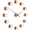 Dizajnové nástenné nalepovacie hodiny Future Time FT3000CO Cubic copper