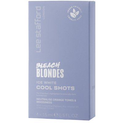 Lee Stafford Bleach Blondes Ice White Cool Shots - tónovacie kúry, 4x 15 ml