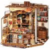 RoboTime 3D drevená skladačka Miniatúra domčeka Henryho čokoládovňa