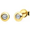 Náušnice SAVICKI: zlaté, zirkóny - SAVDUJ0309-K