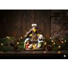 Vianočný betlehem domček s LED podsvietením 10 × 6,6 × 12 cm