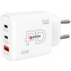 SKROSS USB A+C nabíjecí adaptér Power charger 65W GaN EU, Power Delivery, typ C