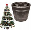 Stojan na vianočný stromček Ø34,5 cm Hnedý 20L plast imitácia dreva
