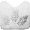 Biela/v striebornej farbe WC kúpeľňová predložka 45x45 cm Orbella – douceur d'intérieur