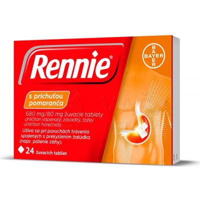 Rennie Orange 24 žuvacích tabliet