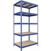 Kovový regál do garáže Biedrax 45 x 120 x 210 cm, modrý - 5 políc MDF