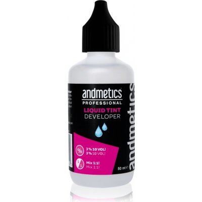 andmetics Professional Tint Developer Liquid aktivačná emulzia pre farbu na obočie a mihalnice 50 ml