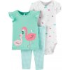 CARTER'S Set 3dielny body, tričko krátky rukáv, nohavice Flamingo dievča LBB 9 m /veľ. 74