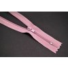 Nedeliteľný jemný plastový špirálový zips (veľkosť číslo 3) rôzne farby - dĺžka 12 cm - 60 cm 18 cm Slezovo ružová