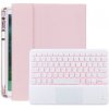 AppleKing puzdro s podsvietenou klávesnicou, touchpadom a priestorom na Apple Pencil pre iPad 10,2