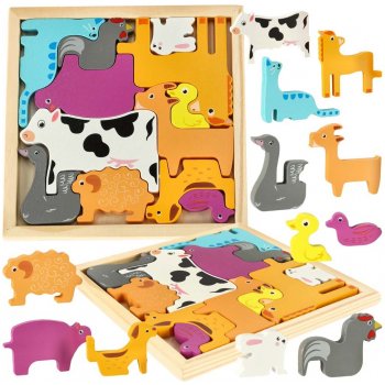 KIK puzzle zodpovedajúce tvarom zvierat