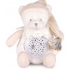 Plyšový medvedík Doudou 25 Years Musical Night Light Star Projector White Doudou et Compagnie so svetlom hudbou a bielym šumom biely 19 cm od 0 mes