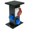 Pawbol Stĺpiková rozvodnica záhradná zásuvková 240mm 2x230V + 1x16A/5P IP44 čierna B.18.MS11C