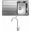 Blanco LEMIS 45 S-IF nerez kartáčovaný s excentrom 523031 + Deante LIMA BBM F62M nerezová oceľ