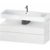 Duravit Qatego skrinka 119x47x59 cm závesná kúpeľňová skrinka pod umývadlo biela QA4396018180010