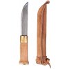 Lovecký nôž fínskeho typu 24 cm - hnedý-strieborný