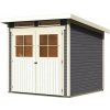 KARIBU HOLZTECHNIK Drevený domček KARIBU GLUCKSBURG 3 (68214) terragrau LG3492