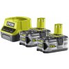 sada 2x 18 V lithium iontová baterie 5 Ah s nabíječkou RC18120 ONE+ Ryobi RC18120-250