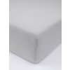 MKLozkoviny.sk Jersey plachta do postieľky s elastanom Deluxe 70 x 140 cm – svetlosivá