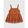 GAP 874109-01 dětský tílkový top s madeirou hnědá