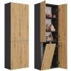 Topeshop NEL 1K DD ANT/ART KP koupelnový doplněk Grafit, Dub