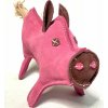 PafDog Prasátko Pinky z kůže a juty 28 cm