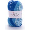Yarn Art příze Nordic 652 variace modré a bílé