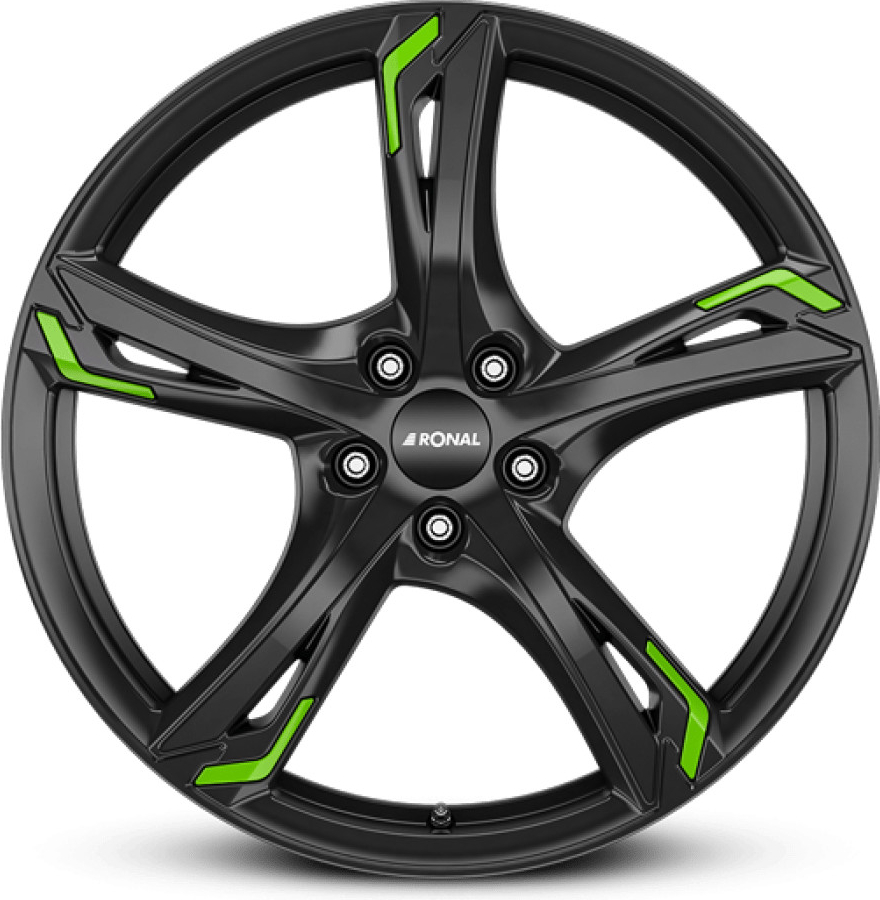 RONAL R62 7,5x18 5x114,3 ET40 black green rim