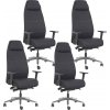 4PACK Ergonomická kancelárska stolička VITAL BLACK (4 ks)