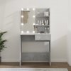 vidaXL Toaletný stolík s LED betónovo sivý 74,5x40x141 cm 808805