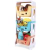 TRIO | Dětský třípatrový regál se 3 hlubokými barevnými boxy | 94 cm